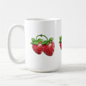 schattige aardbeien koffiemok (Links)