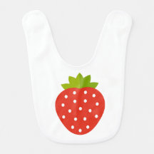 Schattige aardbeienfruit Baby slabbetje