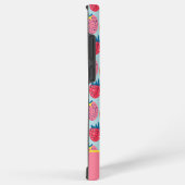 Schattige Aardbeienpatroon met aangepaste naam Samsung Galaxy Hoesje (Rechterkant)