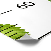 Schattige aardbeienpatroon met bladeren groeitabel poster (Hoek)