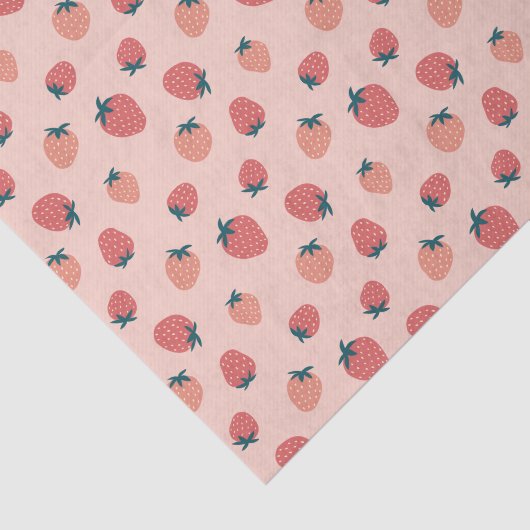 Schattige aardbeienpatroon naadloos tissuepapier (Detail)
