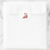 Schattige aardbeikat 🐈🍓 ronde sticker (Tas)
