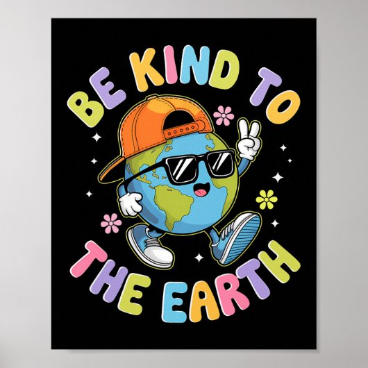 Schattige Aarddag 2025 Grappige Aarddag Kinderen P Poster (Voorkant)