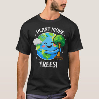 Schattige Aarddagboom Plant Meer Bomen T-shirt