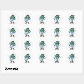 Schattige Aarde Dag 2026 Koffie Sticker (Vel)