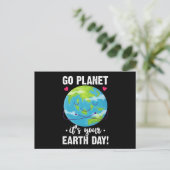 Schattige Aarde Dag Ga Planeten Het Is Jouw Aarde  Briefkaart (Staand voorkant)