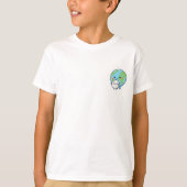 Schattige aarde knuffelt maan kinderen t-shirt (Voorkant)