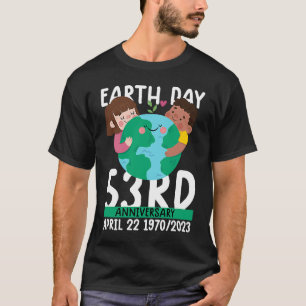 schattige aardedag 53e verjaardag aarddag t-shirt
