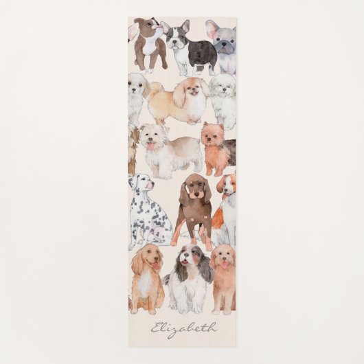 Schattige Aardige Pups Yogamat (Voorkant)