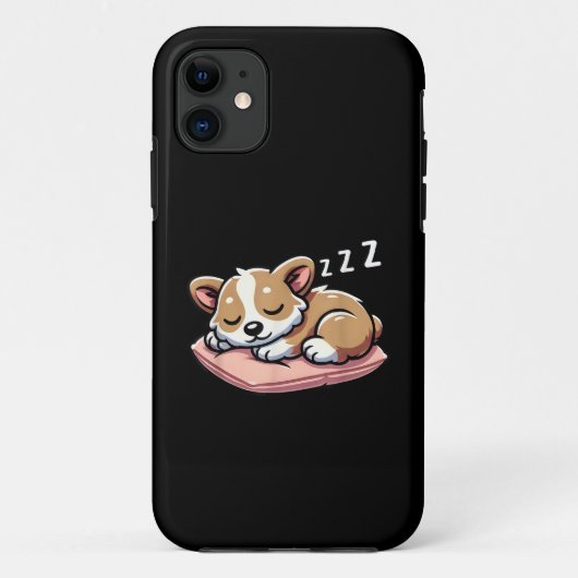Schattige Aardige Slapende Dierenliefhebbers Welsh Case-Mate iPhone Case (Achterkant)