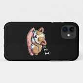 Schattige Aardige Slapende Dierenliefhebbers Welsh Case-Mate iPhone Case (Achterkant (horizontaal))