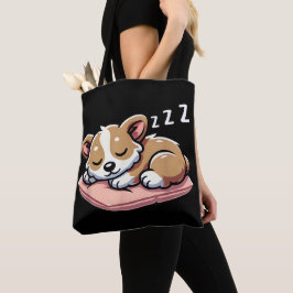 Schattige Aardige Slapende Dierenliefhebbers Welsh Tote Bag