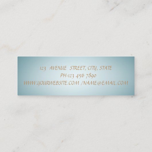 Schattige aardverslapper mini visitekaartje (Achterkant)