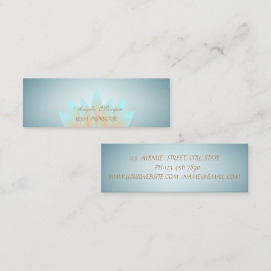 Schattige aardverslapper mini visitekaartje (Voorkant / Achterkant)