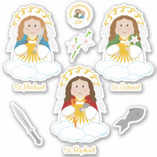 Schattige aartsengelen sticker (Voorkant)