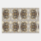 Schattige Abrikozen Goldendoedle Puppy Pastel Teke Inpakpapier Vel (Voorkant 3)