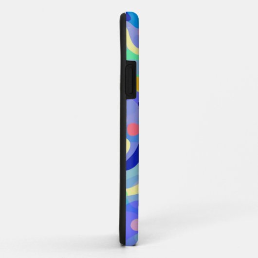 Schattige Abstract Blauw Pastel Neon Herhalingspat Case-Mate iPhone Case (Achterkant/rechts)