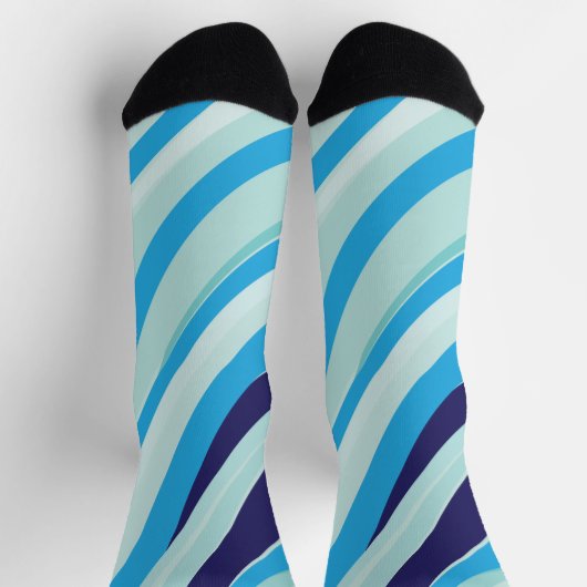 Schattige Abstract blauw tinten streeppatroon Scha Sokken (Top)