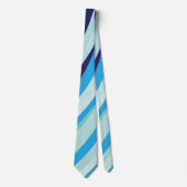 Schattige Abstract blauw tinten streeppatroon Scha Stropdas (Voorkant)