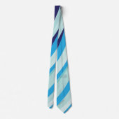 Schattige Abstract blauw tinten streeppatroon Scha Stropdas (Achterkant)