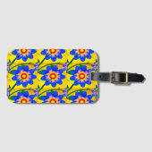 Schattige Abstract bloemenpatroon Bagagelabel (Voorkant (horizontaal))