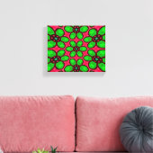 Schattige Abstract bloemenpatroon Canvas Afdruk (Insitu (Woonkamer))