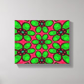 Schattige Abstract bloemenpatroon Canvas Afdruk (Voorkant)