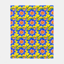 Schattige Abstract bloemenpatroon Fleece Deken