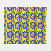 Schattige Abstract bloemenpatroon Fleece Deken (Voorkant (Horizontaal))