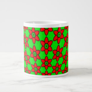 Schattige Abstract bloemenpatroon Grote Koffiekop