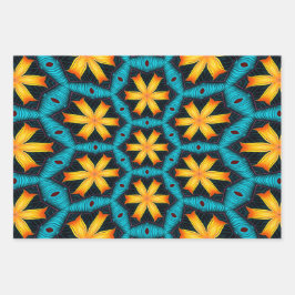 Schattige Abstract bloemenpatroon Inpakpapier Vel