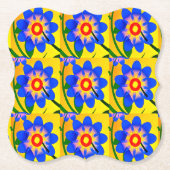 Schattige Abstract bloemenpatroon Kartonnen Onderzetters (Voorkant)
