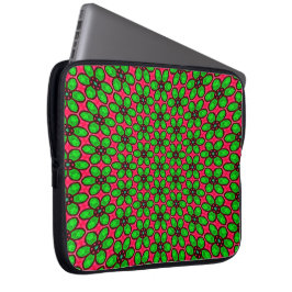 Schattige Abstract bloemenpatroon Laptop Sleeve