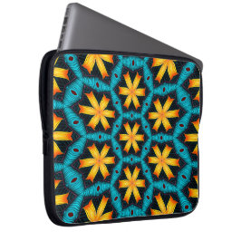 Schattige Abstract bloemenpatroon Laptop Sleeve