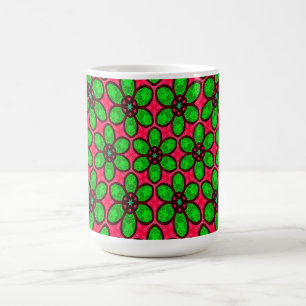 Schattige Abstract bloemenpatroon Magische Mok