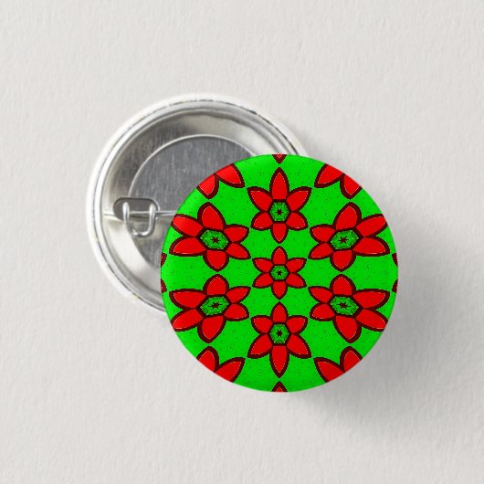 Schattige Abstract bloemenpatroon Ronde Button 3,2 Cm (Voorkant /achterkant)