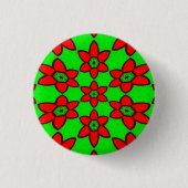 Schattige Abstract bloemenpatroon Ronde Button 3,2 Cm (Voorkant)