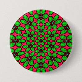 Schattige Abstract bloemenpatroon Ronde Button 7,6 Cm