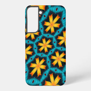 Schattige Abstract bloemenpatroon Samsung Galaxy Hoesje