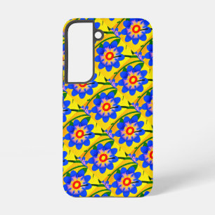 Schattige Abstract bloemenpatroon Samsung Galaxy Hoesje