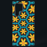 Schattige Abstract bloemenpatroon Samsung Galaxy Hoesje<br><div class="desc">Ik creëerde een sierlijk en mooi patroon,  ontleend aan abstracte bloemenschilderijen van een moderne betekenis die goed harmonieerden met geel en blauw.</div>
