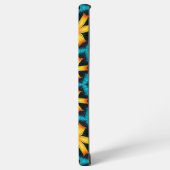 Schattige Abstract bloemenpatroon Samsung Galaxy Hoesje (Linkerkant)