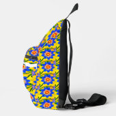 Schattige Abstract bloemenpatroon Sling Bag (Rechts)