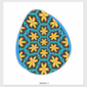 Schattige Abstract bloemenpatroon Sticker (Vel)