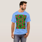 Schattige Abstract bloemenpatroon T-shirt (Voorkant volledig)