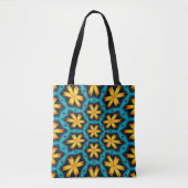 Schattige Abstract bloemenpatroon Tote Bag (Voorkant)
