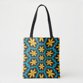 Schattige Abstract bloemenpatroon Tote Bag