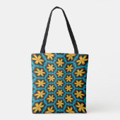 Schattige Abstract bloemenpatroon Tote Bag (Achterkant)