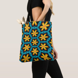 Schattige Abstract bloemenpatroon Tote Bag