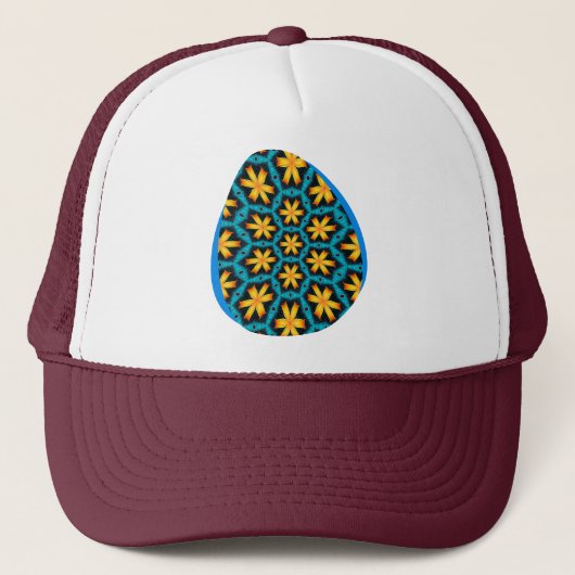 Schattige Abstract bloemenpatroon Trucker Pet (Voorkant)
